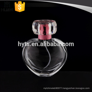 empty unique shape bottles perfume glass with sarin cover